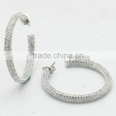 Clear Crystal Hoop Earring Design, Fashion Earring