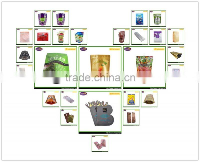 Various kinds of stand up ziplock bag packaging vegetables bag