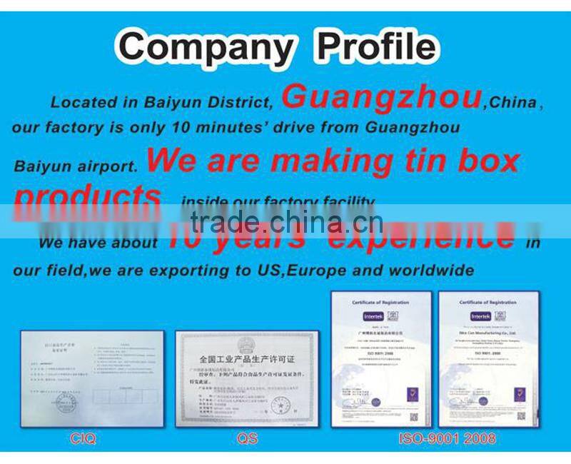 Exquisite round tea tin can with special lid