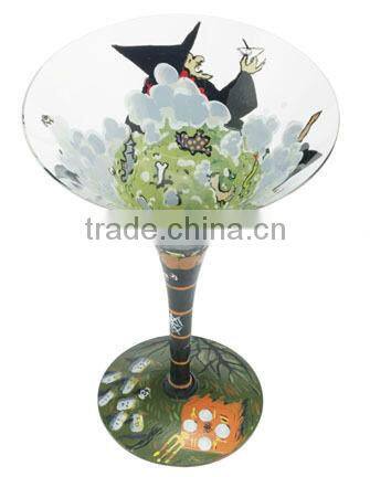modern handicrafts wine glass for Halloween decorations
