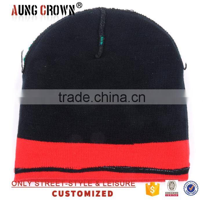 custom 100% acrylic jacquard beanie wholesale