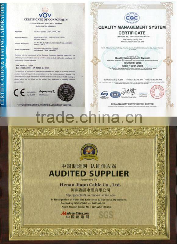 Direct Factory Supply Copper Core PVC Insulated Aerial Concentric Cable