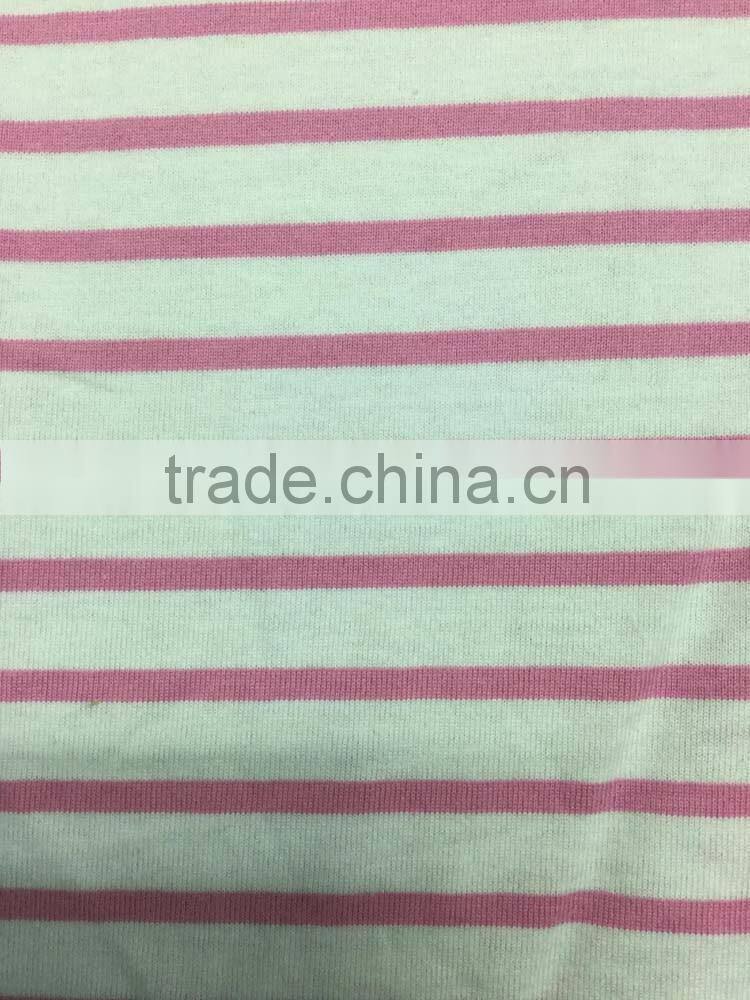 yarn dyed knitted jersey stripes fabric stocklot 193