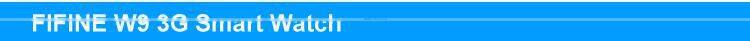 Fifine New Products 2015 Cheap W9 Smart Watch,W9 Smart t3G telephone watch wrist WIFI For Android Ios Phone