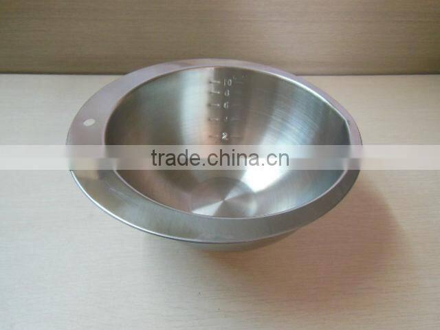 stainless steel salad bowl, food bowl, measuring bowl