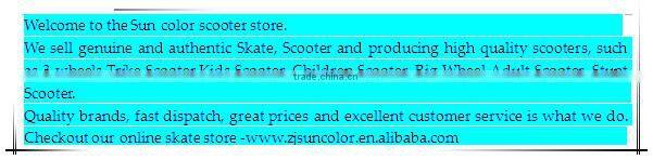 high quality 3 wheel scooter for kids in manufctory