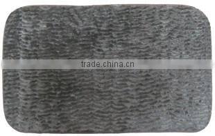 2014 high qulity polyester fiber plain bathroom door mat