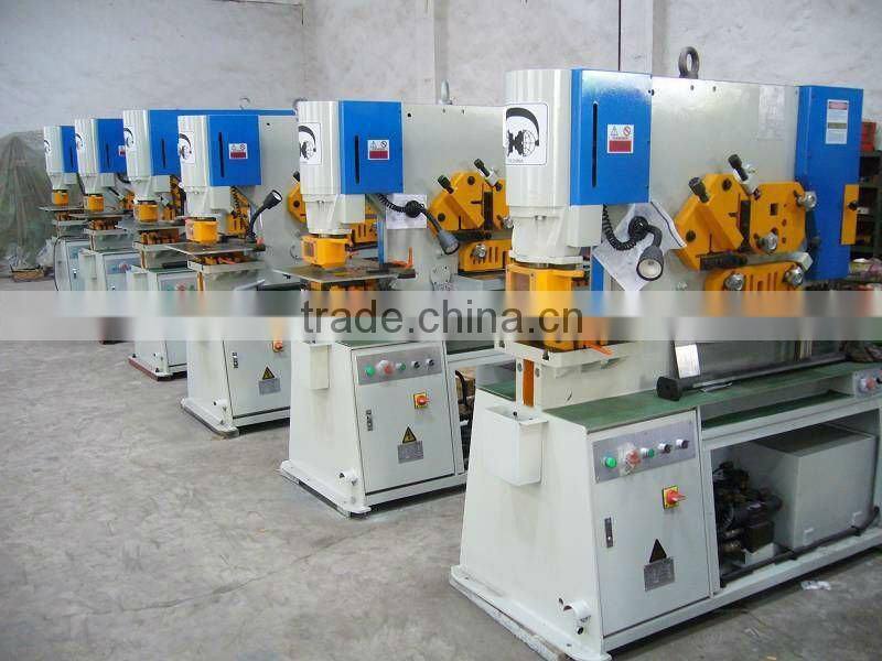 combined punching and shearing machine,punching cutting motching Hydraulic Iron Worker,steel ironworker
