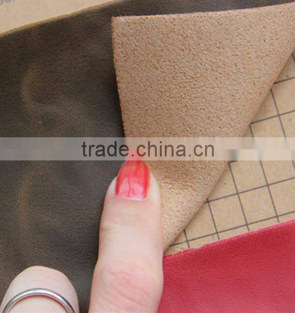 Popular gents shoes PU leather for men shoes usage with coated and cotton backing,good hand feeling