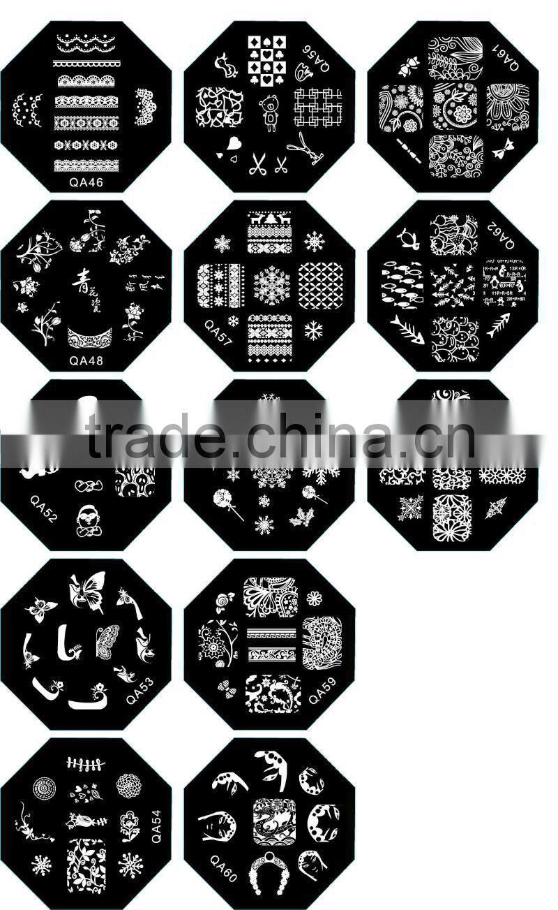 Hot sale Stamping nail art&New sttle nail art stamp set including polish and model board