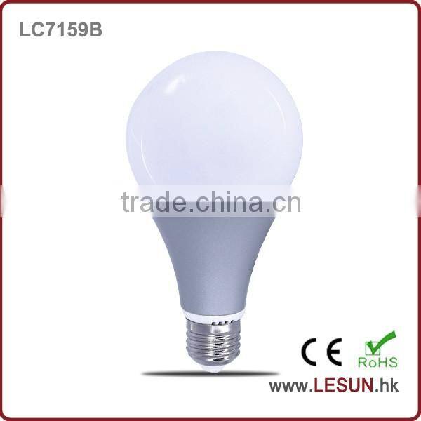 Silver/white 9W E27 led bulb light