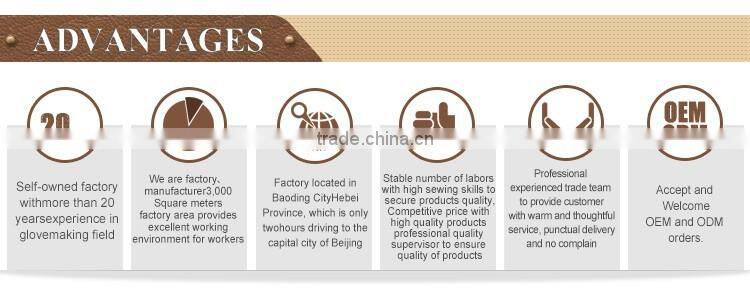 New fashion women's winter goatskin C grade leather gloves made in China