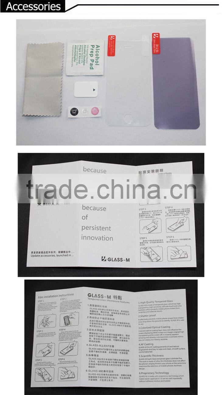 Hot blue film mobile phone accessory for iphone 5s screen cover glass protector