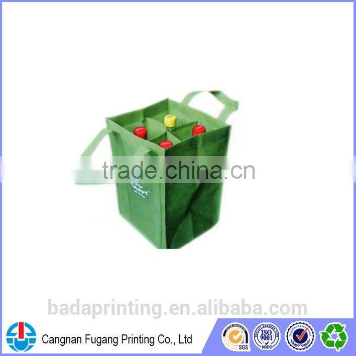 Green wine non woven bag for wholesale