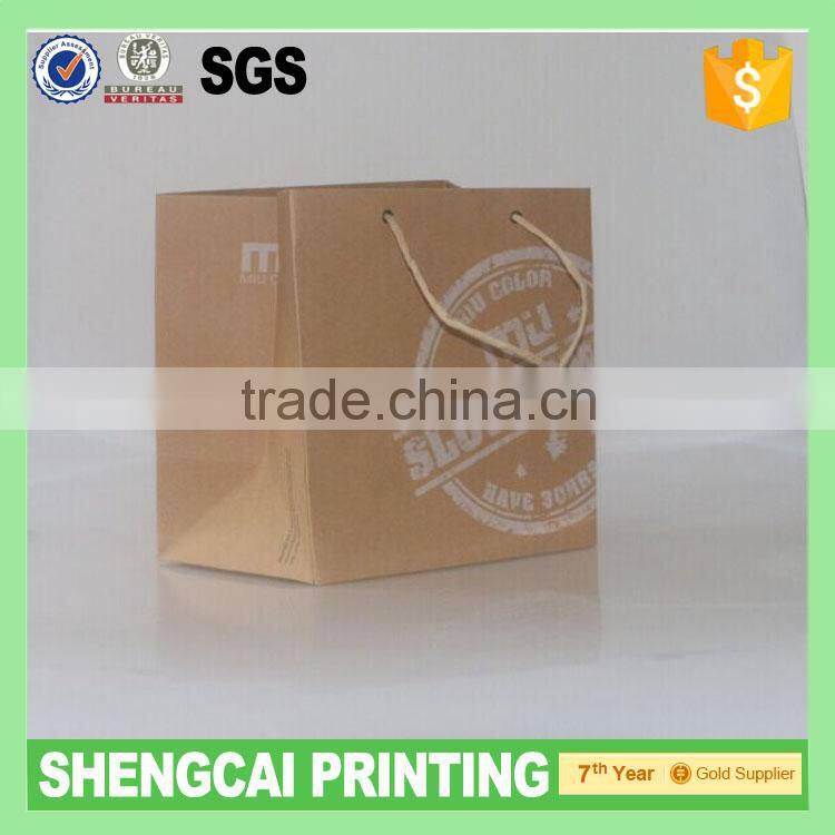 Brown Craft paper bag with sivler foil logo