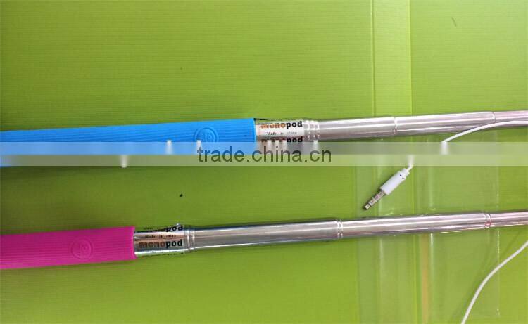 Extendable stainless steel Z07-5S selfie stick for all mobile phone monopod