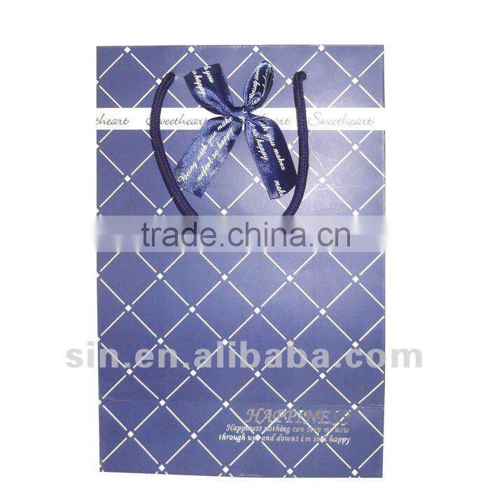 2013 High Quality Paper Gift Bag with ribbon
