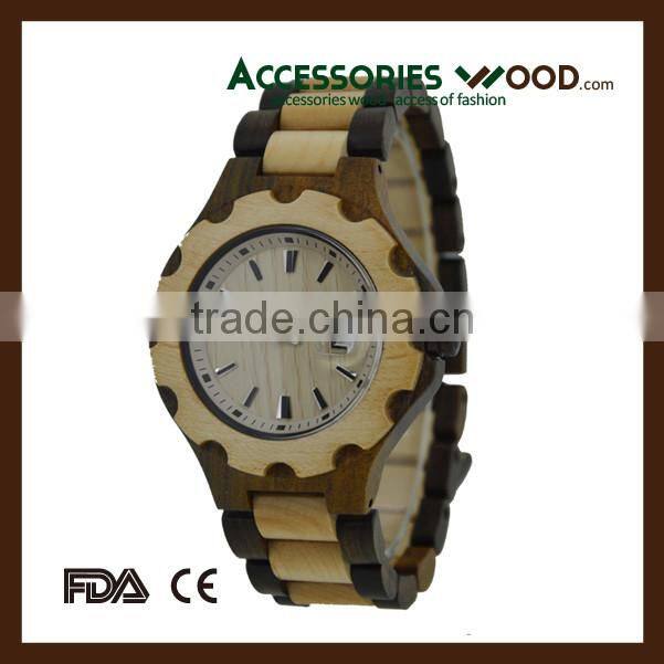 Wholesale Japan movt quartz watch custom wooden wrist watch for man and woman