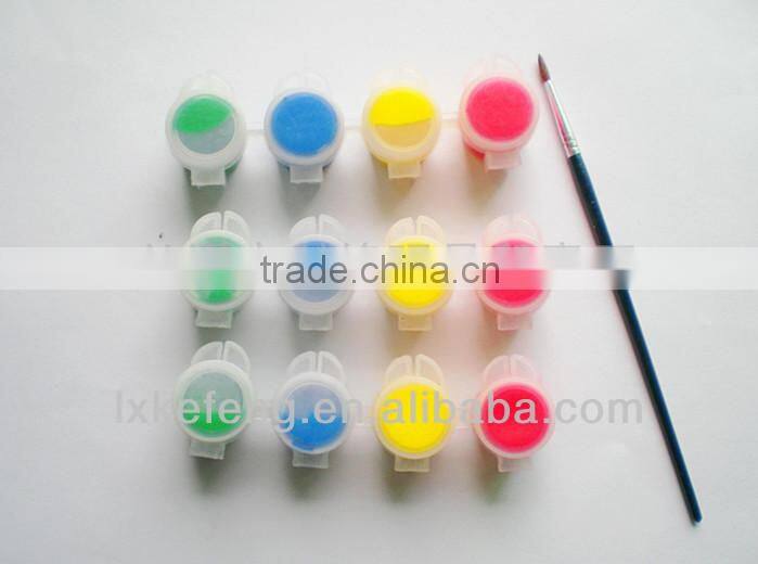 Non toxic 3ml 4 strip pots acryl paint