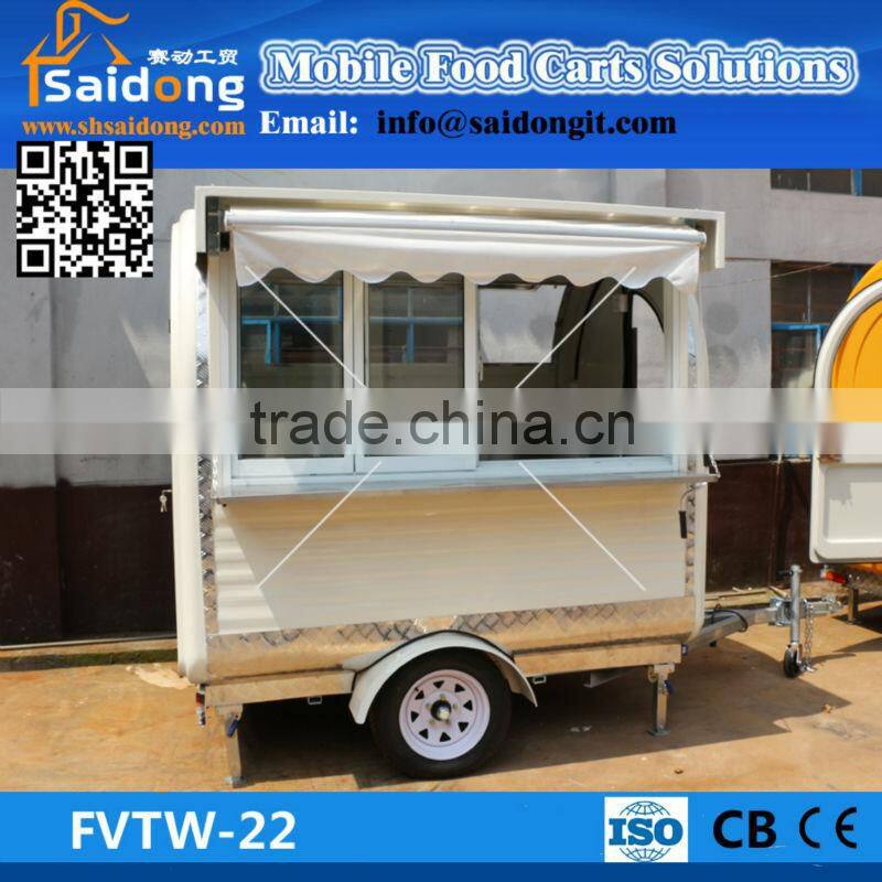 New Type Snack Food Display and Sale Cart Trailer for Food Service Cart
