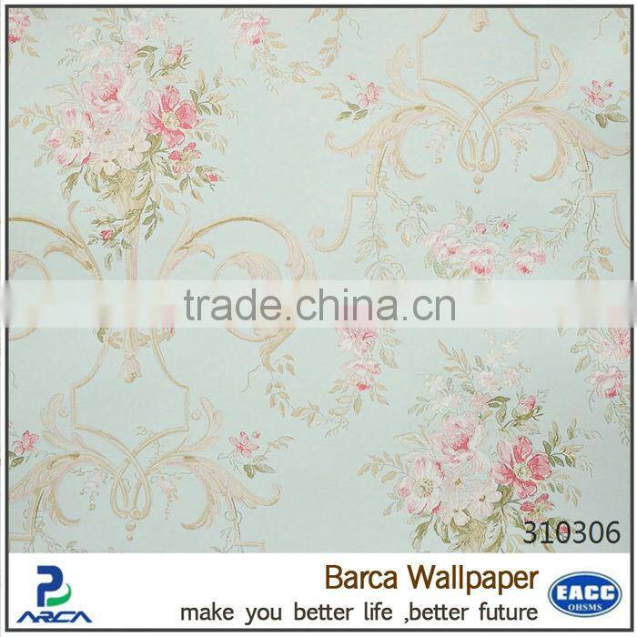 pure plain white floral wallpaper factory