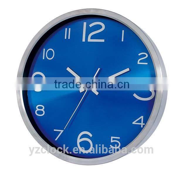 Good quality 12 inch aluminum surface wall clock