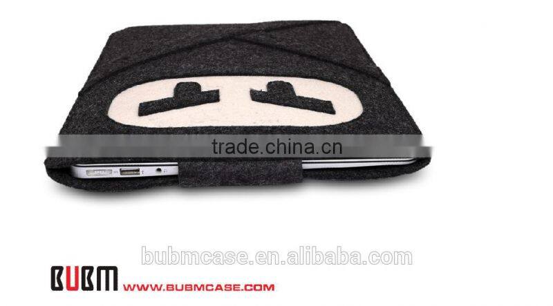 Fashion Black 9.7 inch Wool Felt Tablet Case Cartoon Naruto Bag Tablet Sleeve Tablet Pouch Laptop Bag