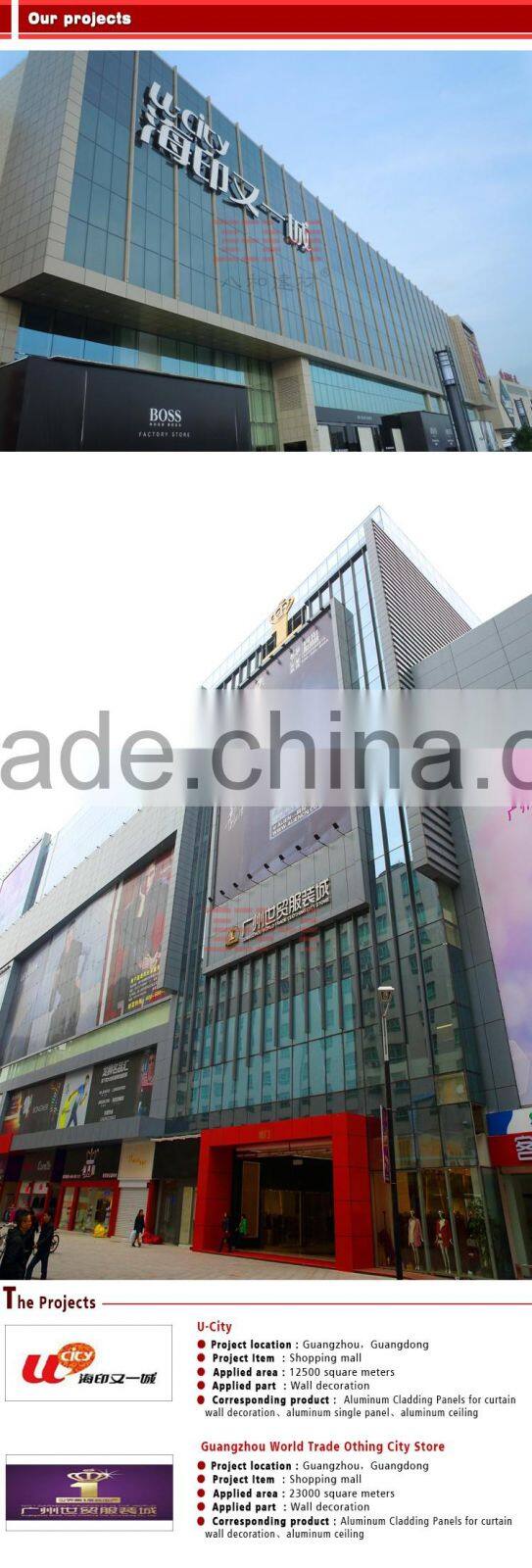 Climate resistant aluminum cladding commercial exterior wall cladding