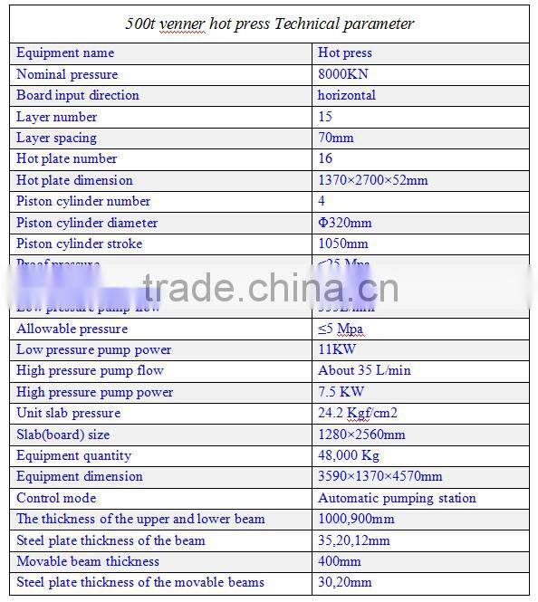 shandong machinery used hot press/used heated platen press
