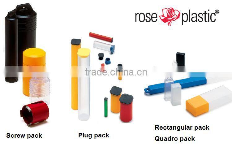 Plastic cosmetics packaging tubes