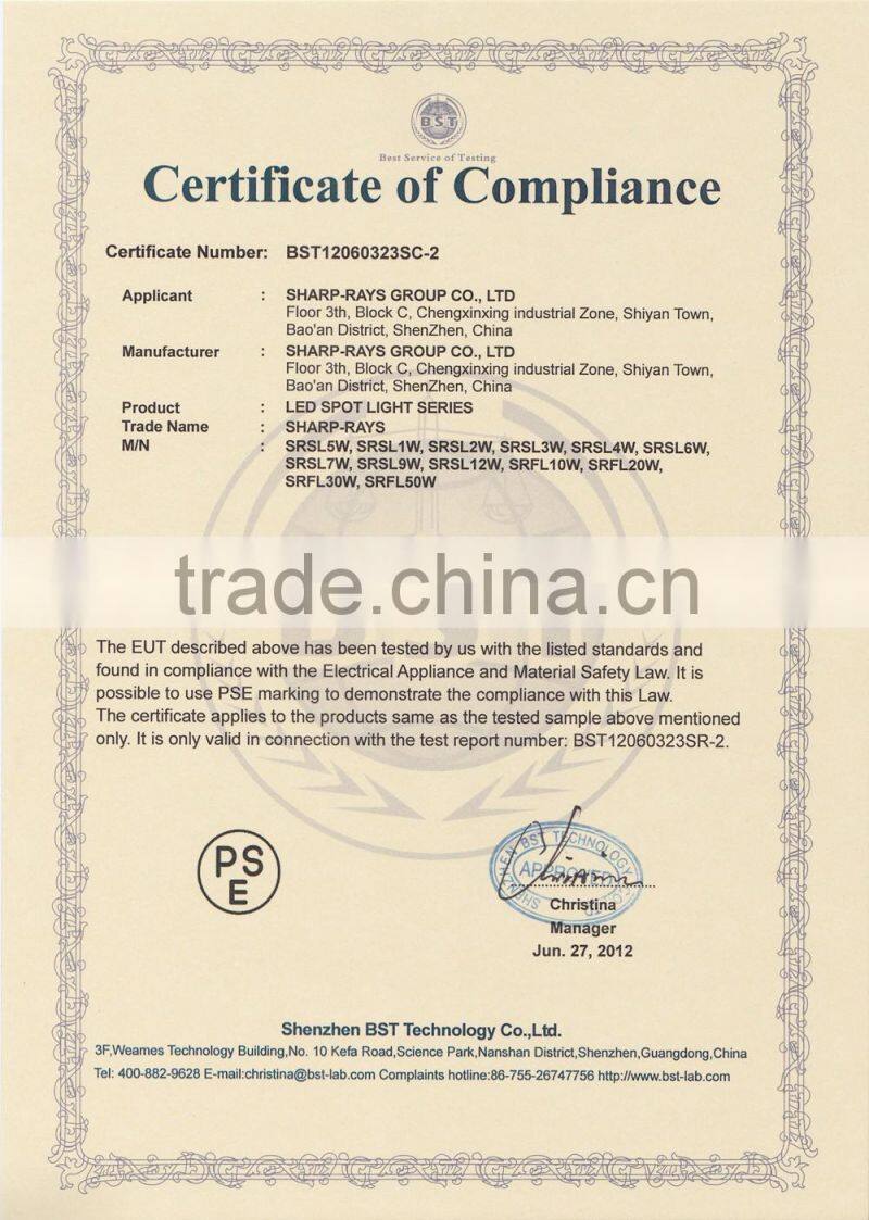 CE ROHS PSE Certificate 30 degree PAR16 PAR20 PAR30 PAR38 family series design led dimmable spot bulb light