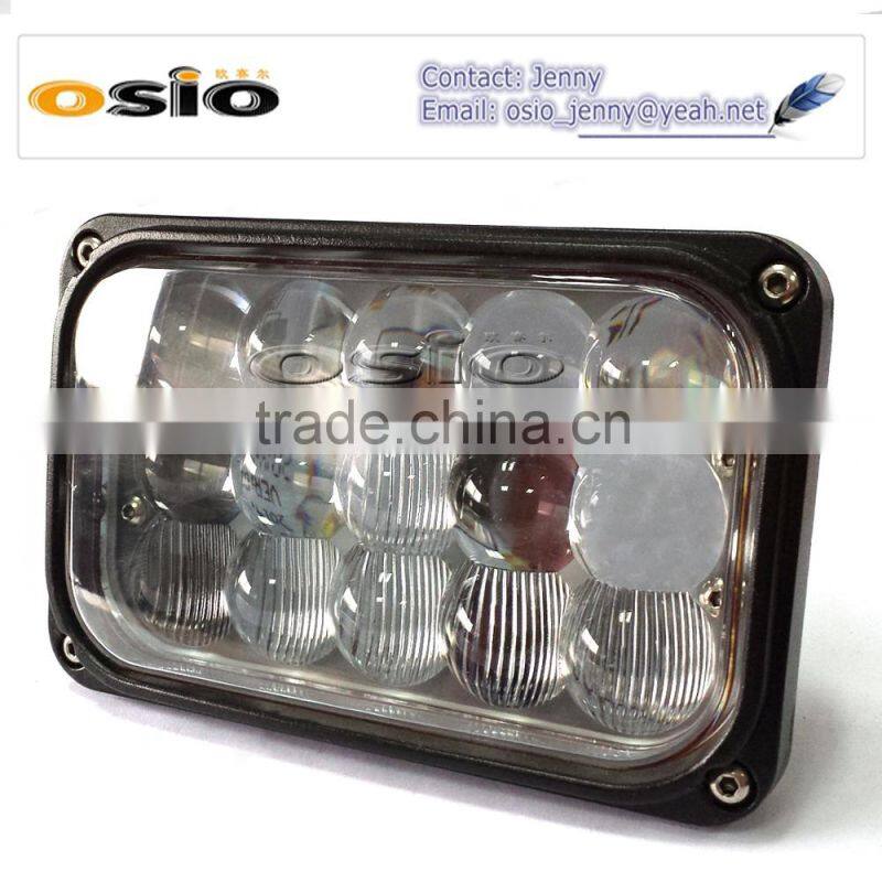 5' Square Headlight with big lens 8V-36V 45W(15 LEDs ) High Powe LED LIGHT LED BEAM