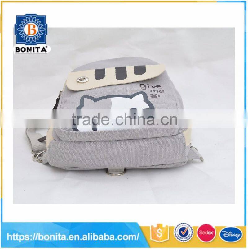 lovely backpack animation 600D kitten bag for kids