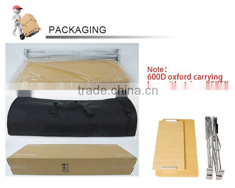 tool free assemble foldable aluminum display table