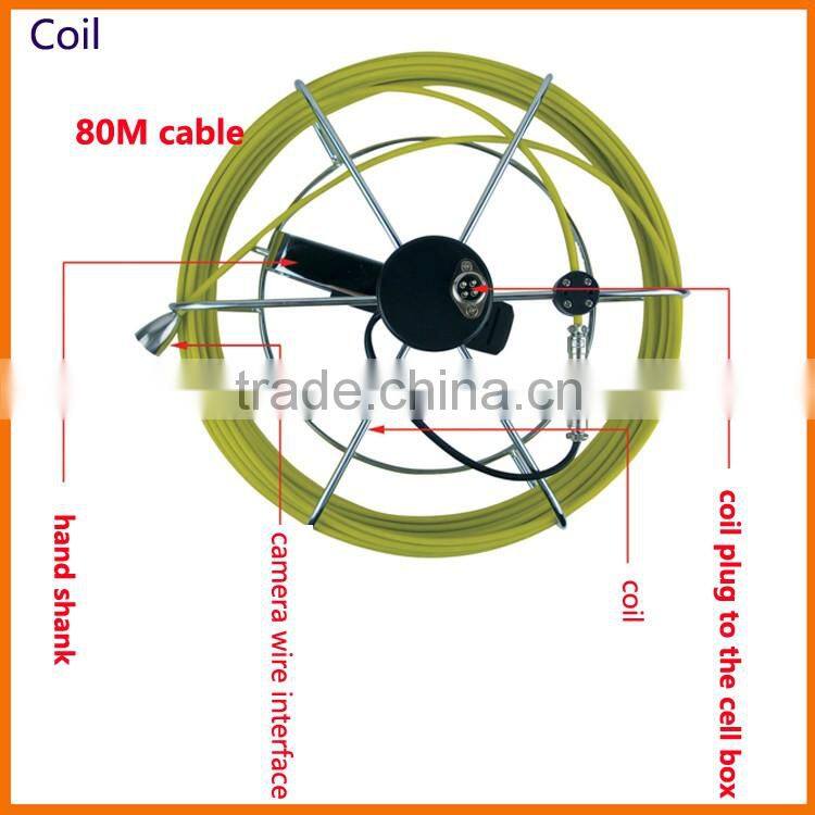 Top quality Pipe Inspection System 20M/30m/40m/50m/80M Waterproof Pipe/Wall Sewer Snake Inspection Camera System cctv drain