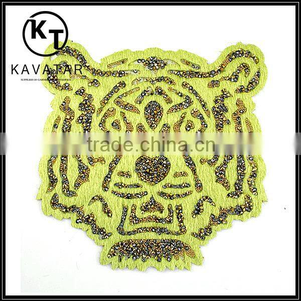 Fashionable cheap tiger shape cheap garment appliquee