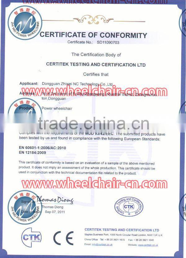 with Lead Acid Battery Folding Electric Power wheelchair