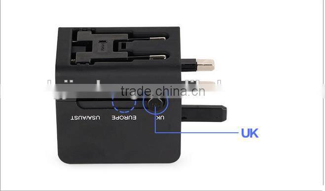 Hot sell promotion gifts internation usa travel universal adapter usb (JS-148)
