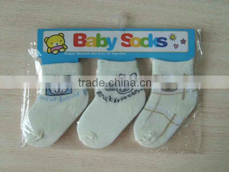 Cute cotton newborn 100 cotton baby socks