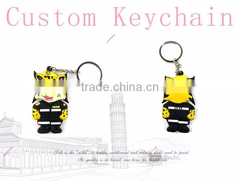 2016 hot sale pvc keychain ring for sale