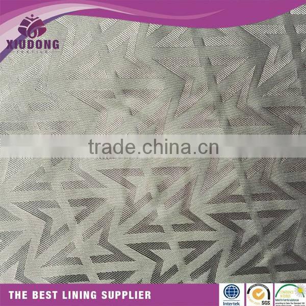 Polyester viscose,Poly viscose,Poly-viscose geometry jacquard lining shirts for men fabric