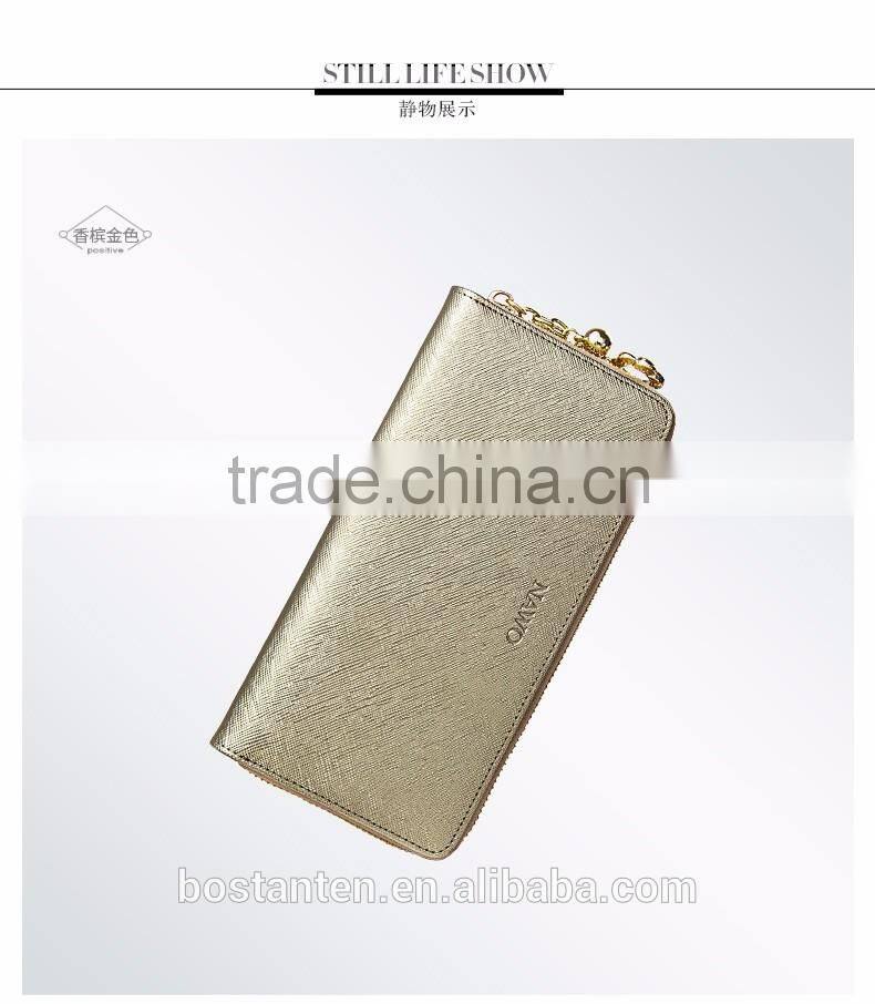 luxury evening party women zipper leather wallet fashion designer purse