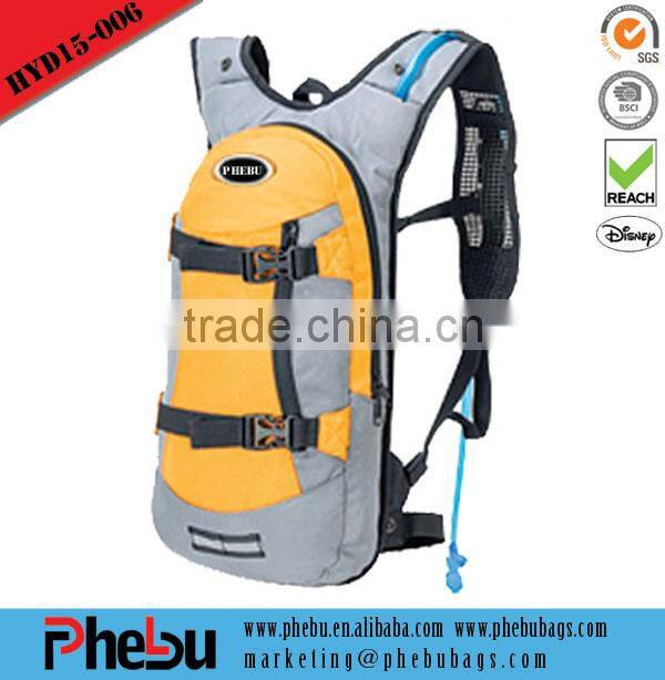 Cycling storage backpack with water bladder