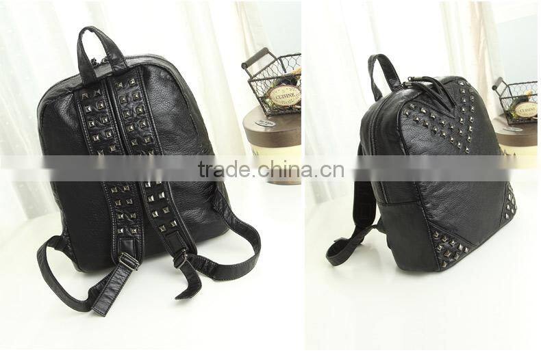 China supplier hobo satchel bags women water-washed soft leather backpack fashion 2016