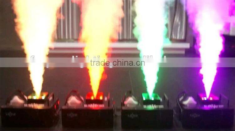 Geyser RGB DMX512 Wireless Remote 3in1 RGB 24*3w Upward Spraying Pyro Vertical Column Fogger Machine 1500w LED Smoke Machine