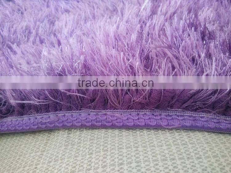 feather shaggy long pile microfiber chenille rug