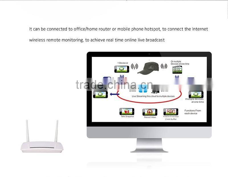 Live Streaming wearable hat HD1080P cap wifi sports full hd 1080p action camera 2016