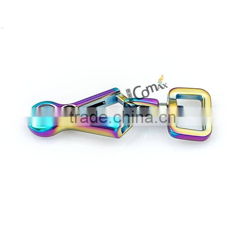 New Design Fashion Rainbow Color Metal Swivel Snap Hook For Clutch Bag