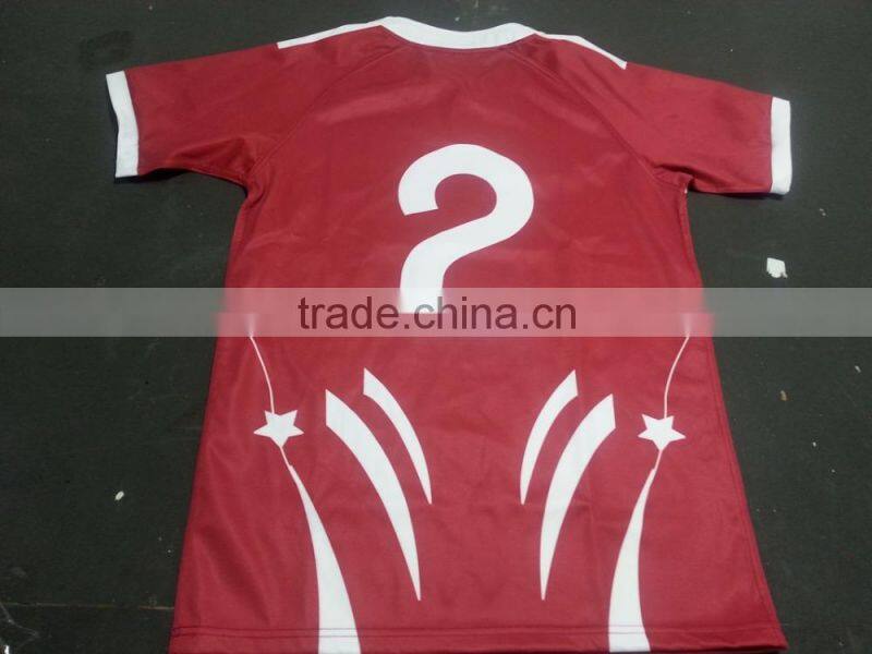 high quality rugby uniforms,100% polyester rugby wear