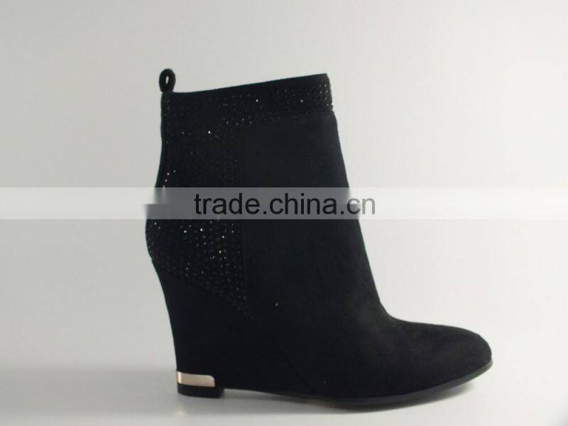 Good quality autumn boots for women with stone facy ladies boot 2014